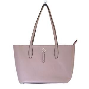 Kate Spade New York Adel Beige Cream Leather Tote Bag